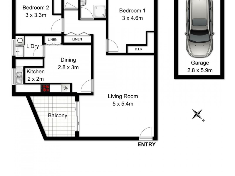 8/23 Bellevue Parade, Hurstville NSW 2220 Floorplan
