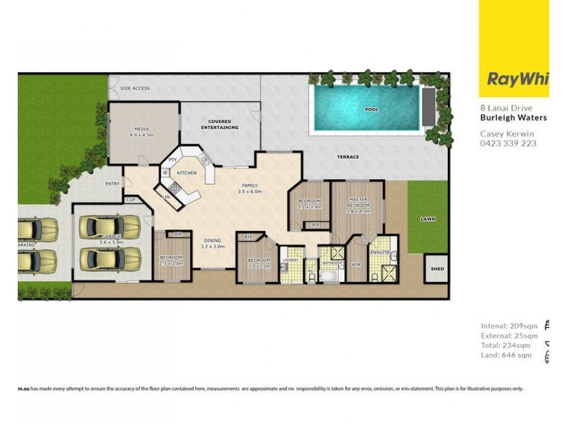 8 Lanai Drive, Burleigh Waters QLD 4220 Floorplan