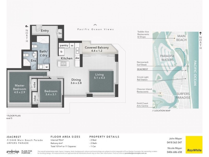 5F/3448 Main Beach Parade “Seacrest”, Surfers Paradise QLD 4217 Floorplan