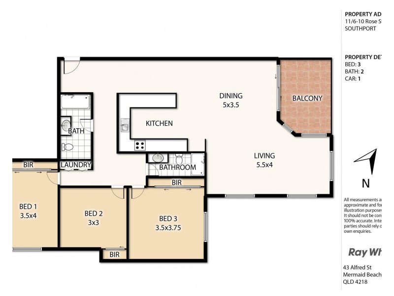 11/6-10 Rose Street, Southport QLD 4215 Floorplan