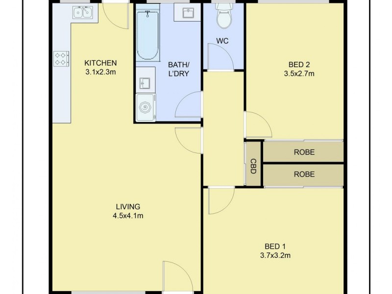 3/47 Leonard Avenue, Noble Park VIC 3174 Floorplan