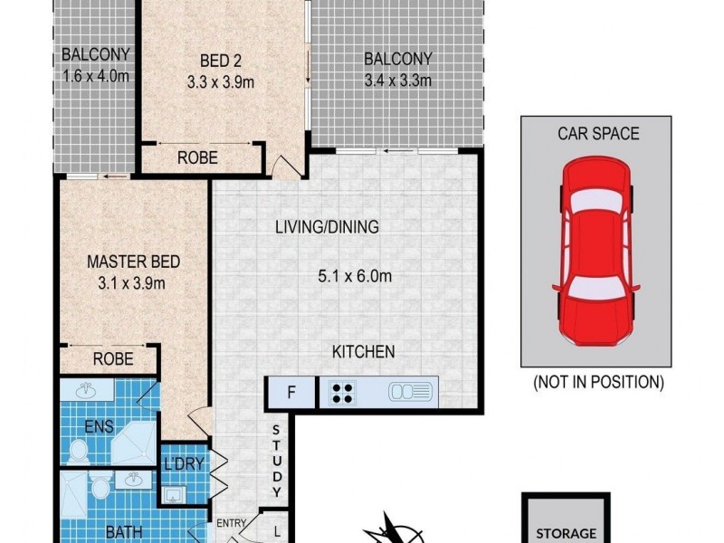 2102/1A Morton Street, Parramatta NSW 2150 Floorplan