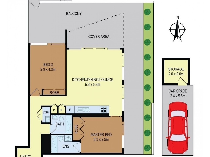 1A/3 Broughton Street, Parramatta NSW 2150 Floorplan