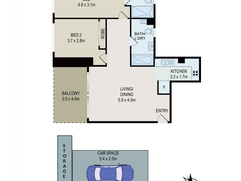 902/6-10 Charles Street, Parramatta NSW 2150 Floorplan
