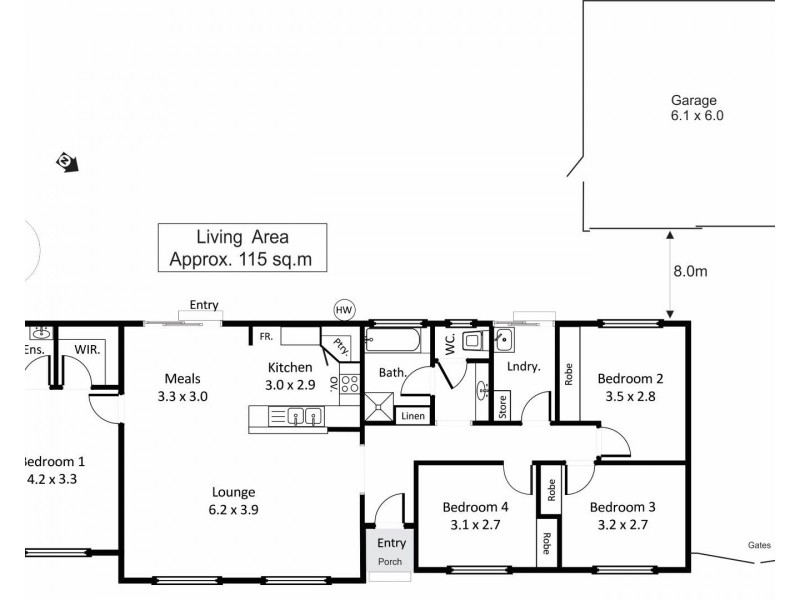 13 Schick Street, Loxton SA 5333 Floorplan