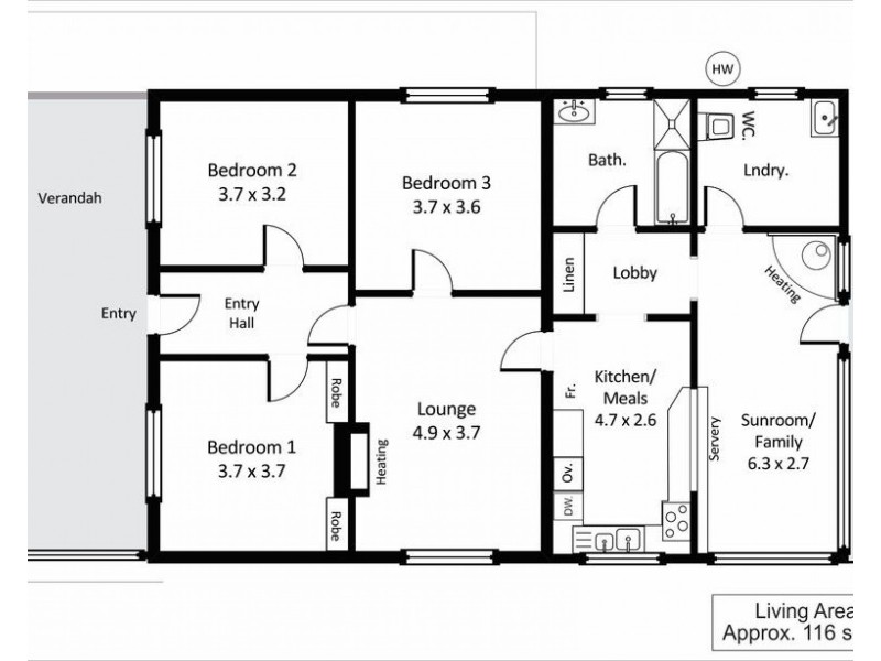 158 De Fontenay Road, Glossop SA 5344 Floorplan