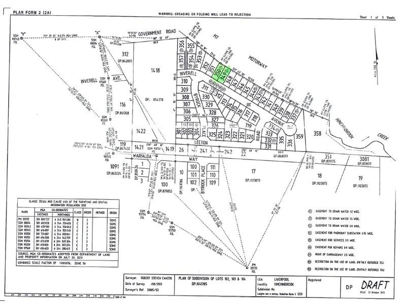 Lot 337 Inverell Road, Hinchinbrook NSW 2168