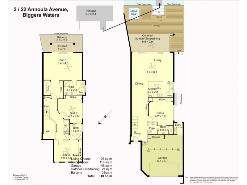 2/22 Annoula Avenue, Biggera Waters QLD 4216 Floorplan