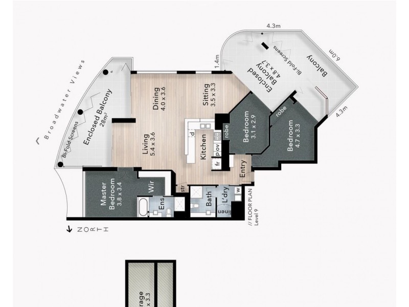 32/242-244 Marine Parade, Labrador QLD 4215 Floorplan
