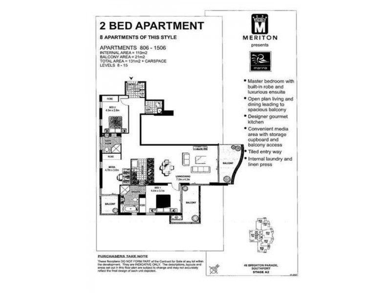 1206 Brighton On Broadwater. 4 Como Crescent, Southport QLD 4215