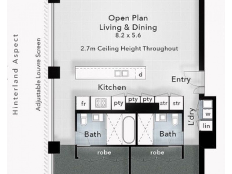3401/159 Old Burleigh Road, Broadbeach QLD 4218 Floorplan