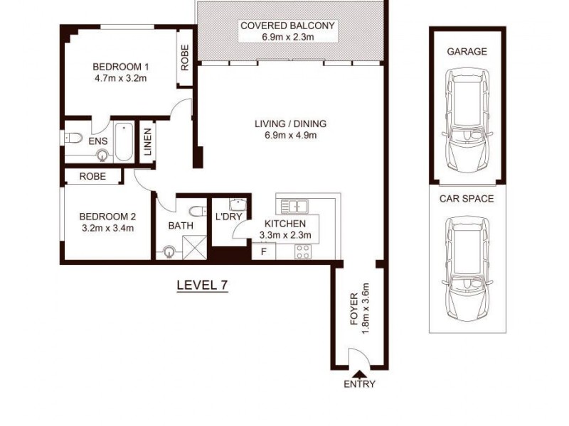 A707/780 Bourke Street, Redfern NSW 2016 Floorplan