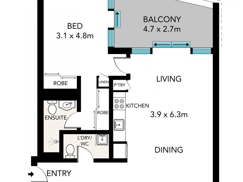 302E/1-5 Hunter Street (enter via Mcevoy Street), Waterloo NSW 2017 Floorplan