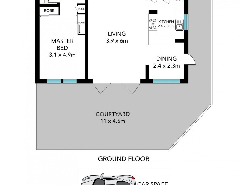 2102/177 Mitchell Road, Erskineville NSW 2043 Floorplan