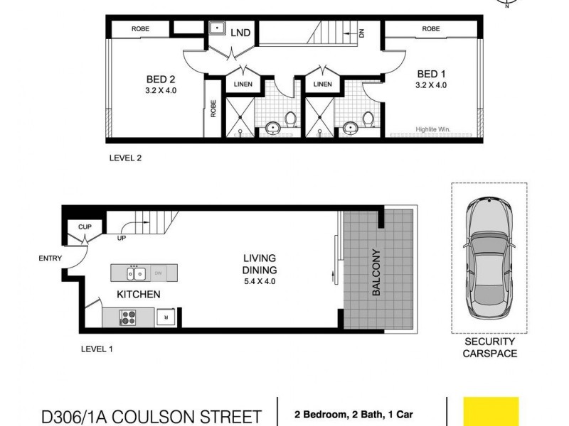 D306/1A Coulson Street, Erskineville NSW 2043 Floorplan