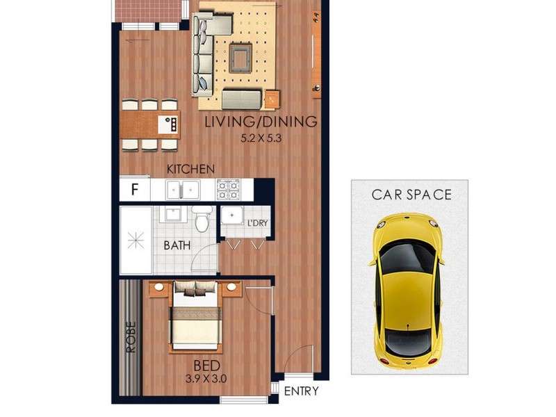 3/32-34 Grosvenor Street, Kensington NSW 2033 Floorplan