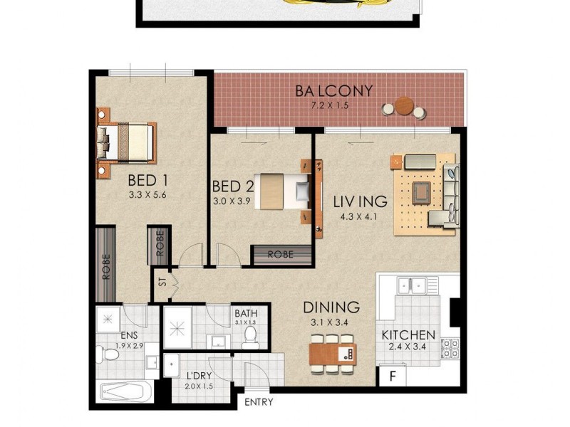 1/79 Boyce Road, Maroubra NSW 2035 Floorplan
