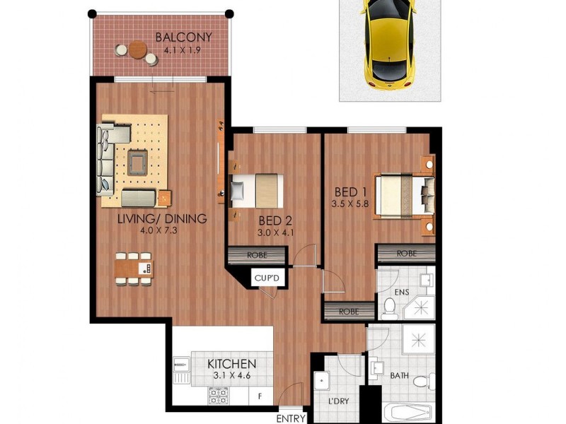 83/42 Harbourne Road, Kingsford NSW 2032 Floorplan