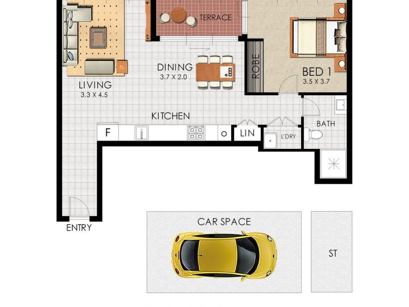 56/68 Sir John Young Crescent, Woolloomooloo NSW 2011 Floorplan