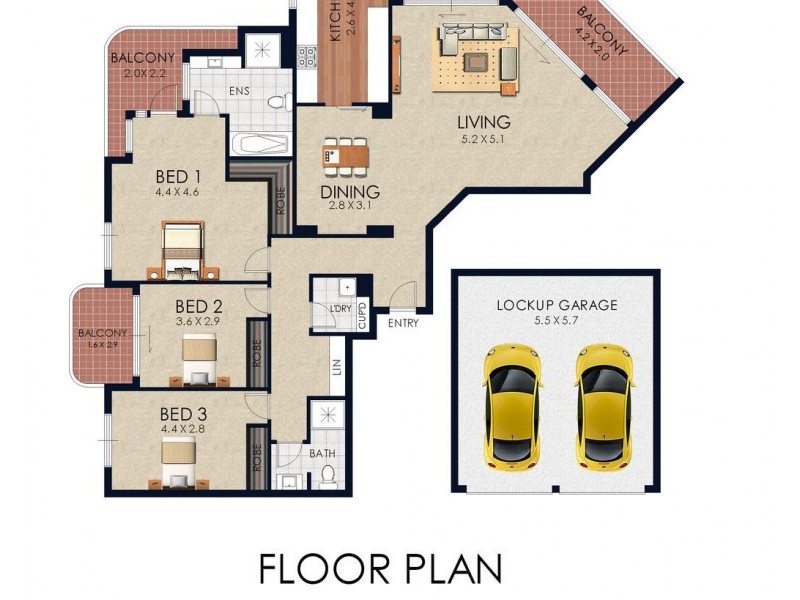 903/97 Brompton Road, Kensington NSW 2033 Floorplan