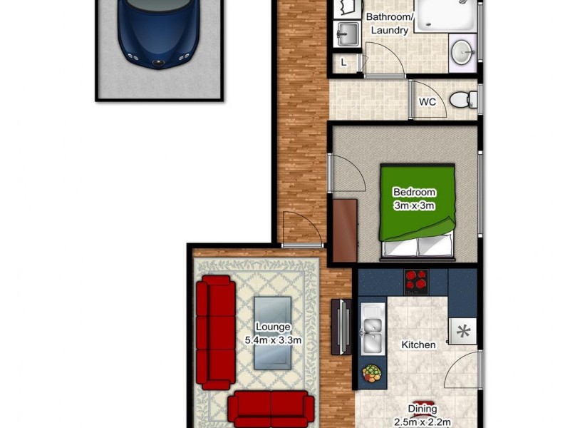 1/1 Zelang Avenue, Figtree NSW 2525 Floorplan
