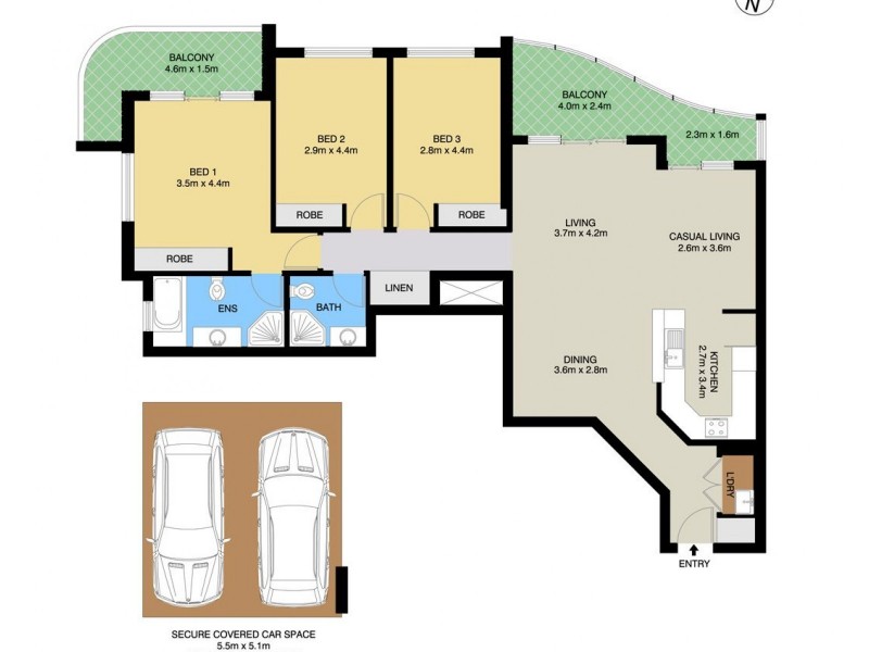 502/76 Rawson Street, Epping NSW 2121 Floorplan