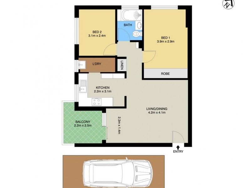 1/27 Morrison Road, Gladesville NSW 2111 Floorplan