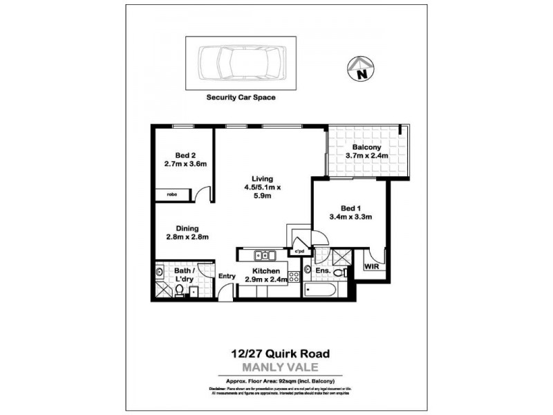 12/27 Quirk Road, Manly Vale NSW 2093