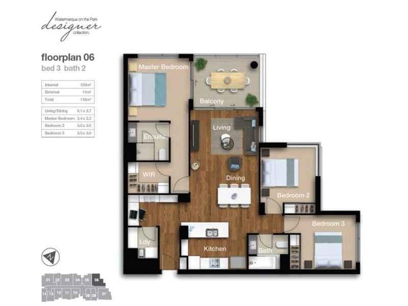 3406/126 Parkside Circuit, Hamilton QLD 4007