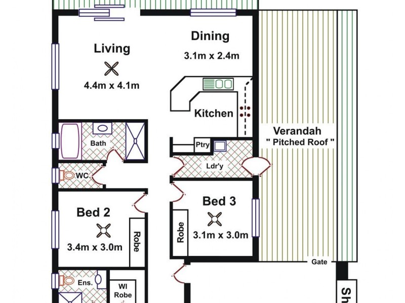 2/70 Chellaston Road, Munno Para West SA 5115 Floorplan