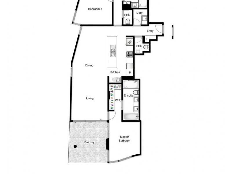 9207/50 Parkside Circuit, Hamilton QLD 4007 Floorplan