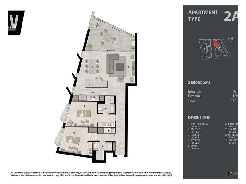 501/27 Commercial Road, Newstead QLD 4006 Floorplan