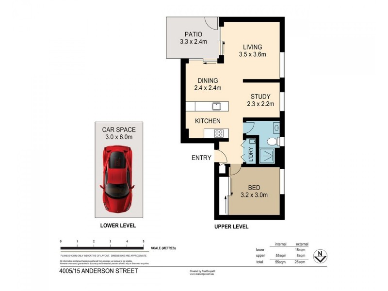 4005/15 Anderson Street, Kangaroo Point QLD 4169 Floorplan