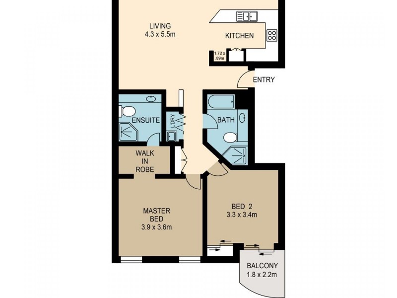 39/50 Rotherham Street, Kangaroo Point QLD 4169 Floorplan