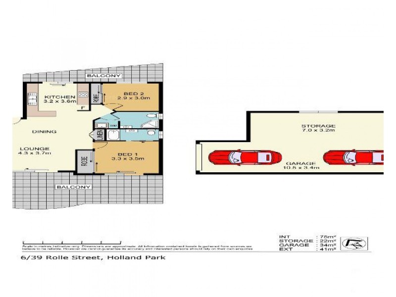 6/39 Rolle Street, Holland Park West QLD 4121 Floorplan