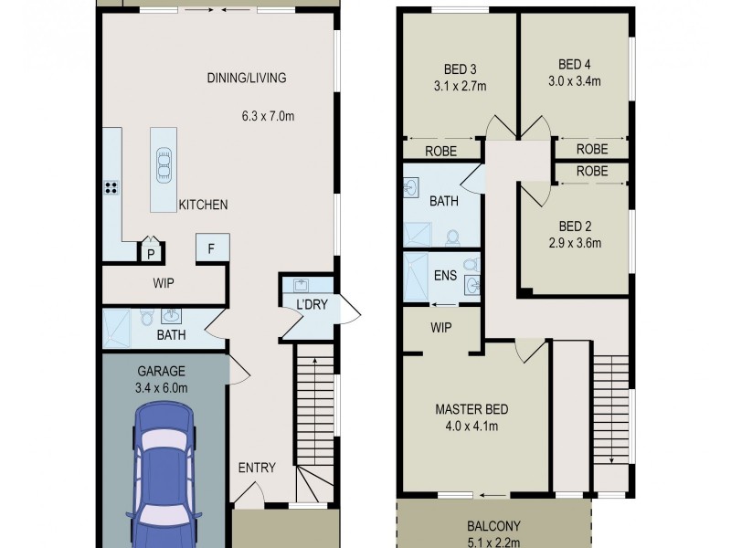 48 & 48A Baxter Road, Bass Hill NSW 2197 Floorplan