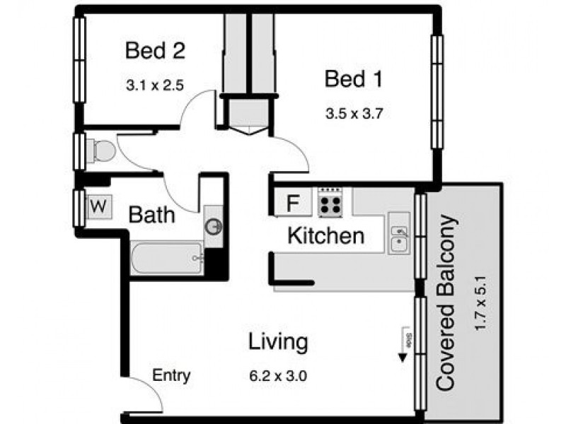 8/6 Grimes Street, Auchenflower QLD 4066 Floorplan