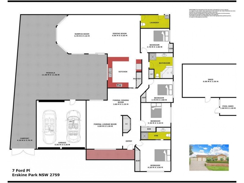 7 Ford Place, Erskine Park NSW 2759 Floorplan