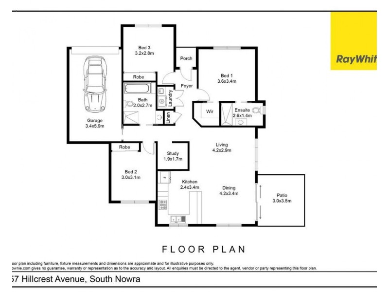 2/57 Hillcrest Avenue, South Nowra NSW 2541 Floorplan