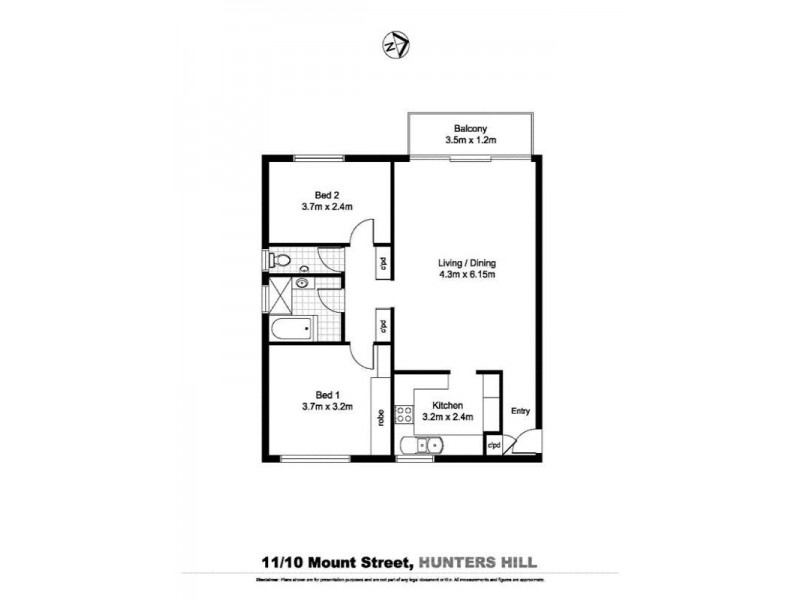 11/10 Mount Street, Hunters Hill NSW 2110