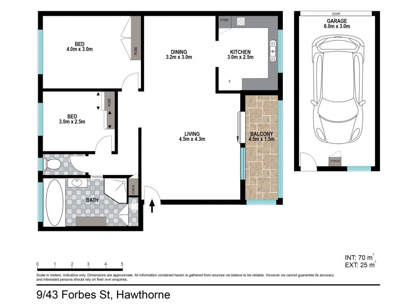 9/43 Forbes Street, Hawthorne QLD 4171 Floorplan