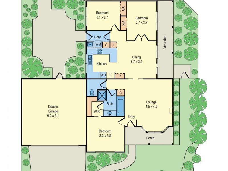 46/61 Hughes Avenue, Edithvale VIC 3196 Floorplan