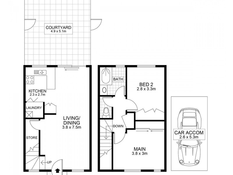2/121 Allen Street, Hamilton QLD 4007 Floorplan