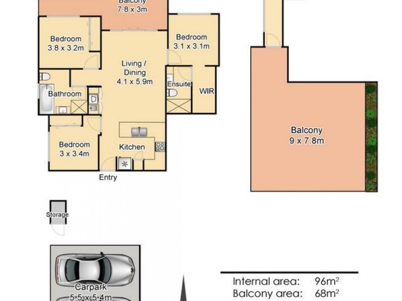 7/62 Westacott Street, Nundah QLD 4012 Floorplan