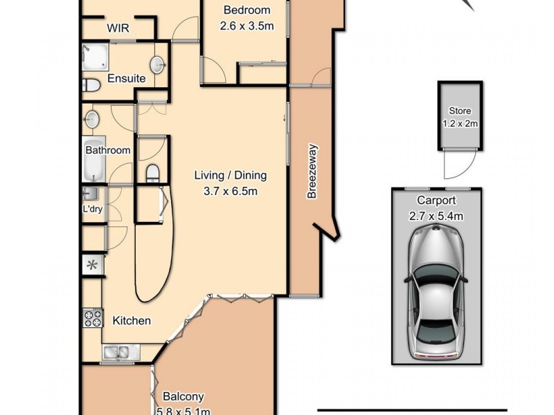8/21 Wolseley Street, Clayfield QLD 4011 Floorplan