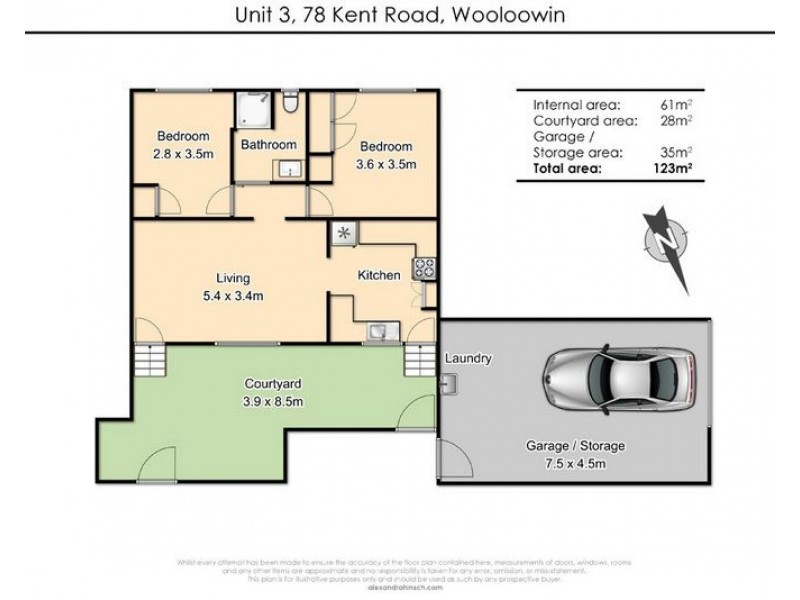 3/78 Kent Road, Wooloowin QLD 4030 Floorplan