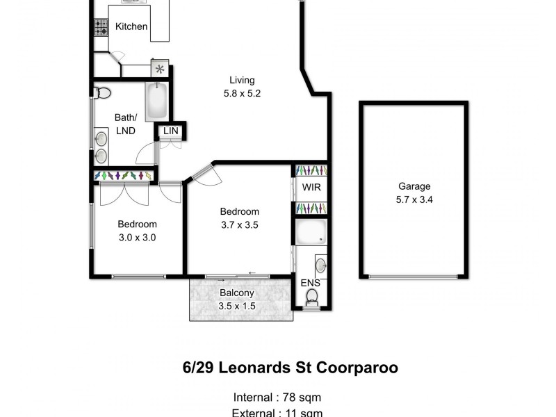 6/29 Saint Leonards Street, Coorparoo QLD 4151 Floorplan