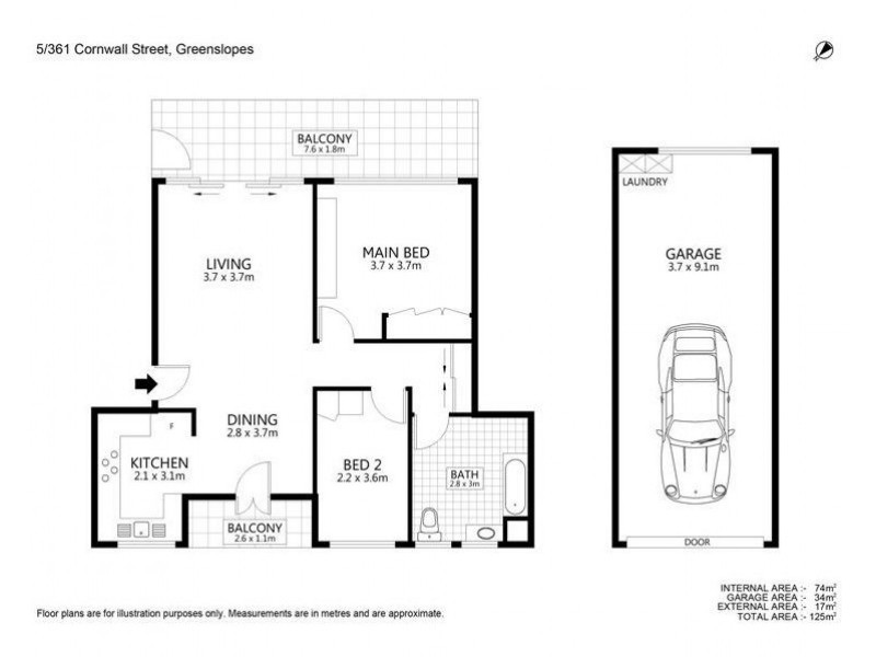 5/361 Cornwall Street, Greenslopes QLD 4120 Floorplan