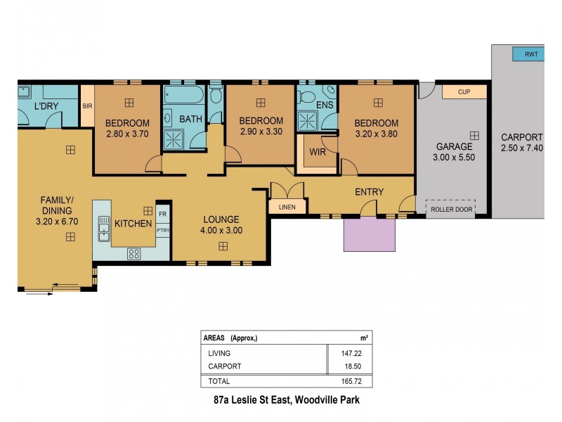 87a Leslie Street East, Woodville Park SA 5011 Floorplan