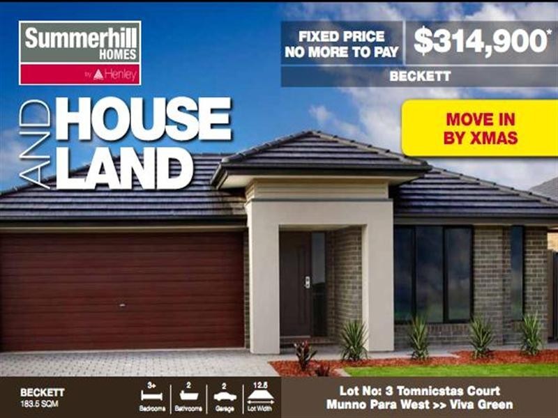 Lot 3 Tomnicstas Court, Munno Para West SA 5115